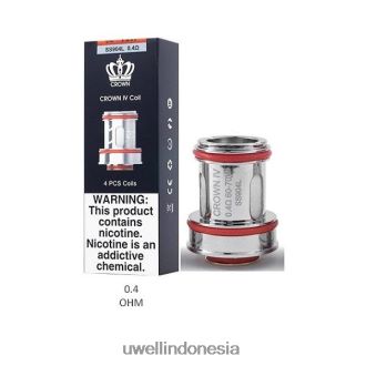UWELL CROWN 4 koil pengganti (4 paket) kumparan ganda 0,4ohm XP2J2H183 UWELL Official Store Indonesia