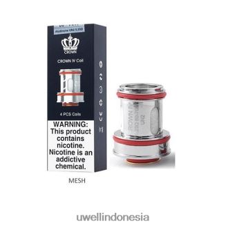 UWELL CROWN 4 koil pengganti (4 paket) un2 jaring ganda 0,23ohm XP2J2H184 UWELL Vape Disposable