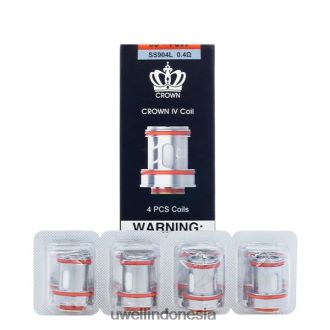 UWELL CROWN 4 koil pengganti (4 paket) un2 jaring ganda 0,23ohm XP2J2H184 UWELL Vape Disposable