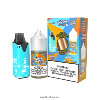 UWELL V6 perangkat sekali pakai + jus daddy's vapor 30ml - bundel kolaborasi clr: biru/flv: persik raspberry biru 50mg XP2J2H203 UWELL Official Store Indonesia