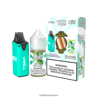 UWELL V6 perangkat sekali pakai + jus daddy's vapor 30ml - bundel kolaborasi clr: cyan/flv: mint dingin 50mg XP2J2H210 UWELL Vape For Sale