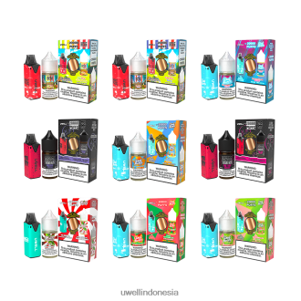 UWELL V6 perangkat sekali pakai + jus daddy\'s vapor 30ml - bundel kolaborasi clr: kuning/flv: melon kunyah 50mg XP2J2H217 UWELL Vape Flavours Disposable