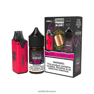 UWELL V6 perangkat sekali pakai + jus daddy\'s vapor 30ml - bundel kolaborasi clr: kuning/flv: melon kunyah 50mg XP2J2H217 UWELL Vape Flavours Disposable