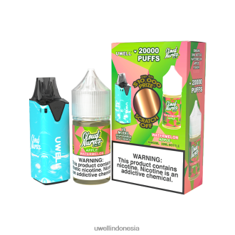UWELL V6 perangkat sekali pakai + jus daddy\'s vapor 30ml - bundel kolaborasi clr: kuning/flv: melon kunyah 50mg XP2J2H217 UWELL Vape Flavours Disposable