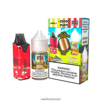 UWELL V6 perangkat sekali pakai + jus daddy\'s vapor 30ml - bundel kolaborasi clr: kuning/flv: melon kunyah 50mg XP2J2H217 UWELL Vape Flavours Disposable