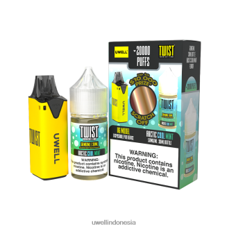 UWELL V6 perangkat sekali pakai + jus daddy's vapor 30ml - bundel kolaborasi clr: kuning/flv: mint dingin arktik 50mg XP2J2H215 UWELL Vape Price