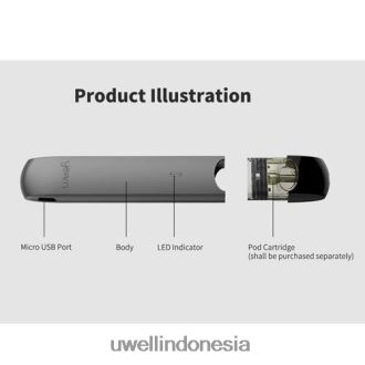 UWELL YEARN perangkat pod (pod tidak termasuk) hitam XP2J2H254 UWELL Vape Disposable