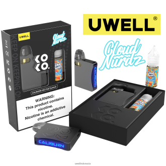 UWELL CALIBURN AK3 kit + a3s 0.8ohm pods (x2) + daddy\'s vapor 10ml garam 50mg crl: abu-abu/flv: persik raspberry biru XP2J2H247 UWELL Vape Flavours Disposable