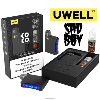 UWELL CALIBURN AK3 kit + a3s 0.8ohm pods (x2) + daddy\'s vapor 10ml garam 50mg crl: abu-abu/flv: persik raspberry biru XP2J2H247 UWELL Vape Flavours Disposable