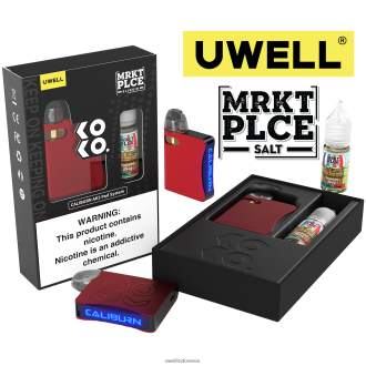 UWELL CALIBURN AK3 kit + a3s 0.8ohm pods (x2) + daddy\'s vapor 10ml garam 50mg crl: abu-abu/flv: persik raspberry biru XP2J2H247 UWELL Vape Flavours Disposable