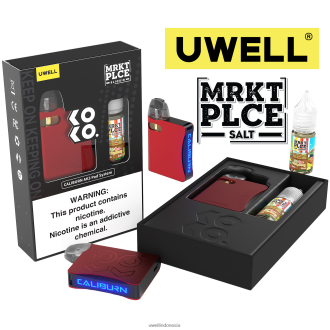 UWELL CALIBURN AK3 kit + a3s 0.8ohm pods (x2) + daddy\'s vapor 10ml garam 50mg crl: abu-abu/flv: persik raspberry biru XP2J2H247 UWELL Vape Flavours Disposable